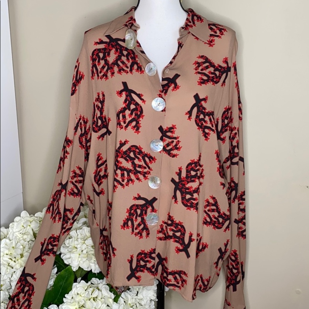 MARNI Viscose Coral Sable Top